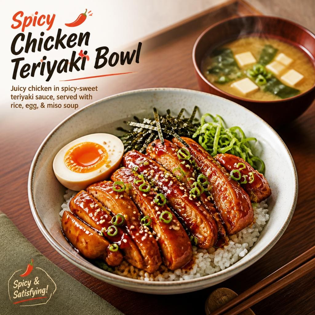 Spicy Chicken Teriyaki Bowl Yakiniku Like